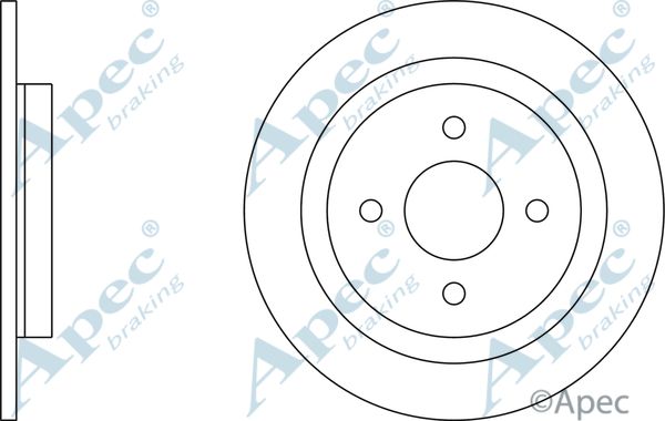 APEC BRAKING Тормозной диск DSK2493